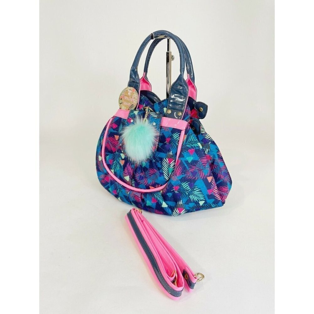 Amore Dolce Corazon Crossbody Hobo Handbag‎ Purse Womens Blue Bag Charm NEW
